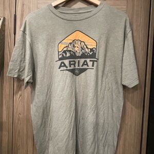 Ariat Gray T-Shirt with Orange Graphic